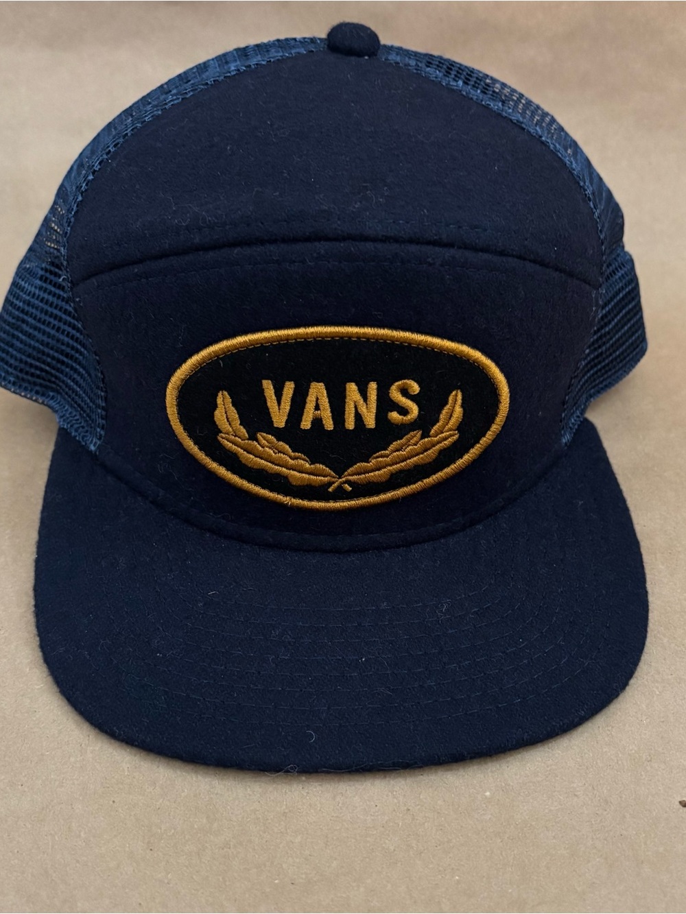 Vans Patch Trucker Snapback Hat Navy Blue